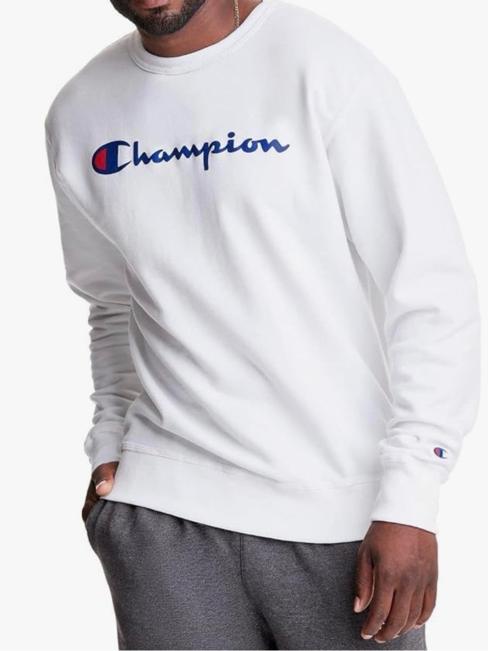 Champion Signature Powerblend Fleece Crewneck Sweatshirt Size Medium Style GF88H